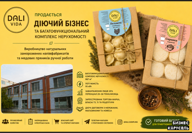 Продам готовий бізнес із 31-річною історією | Власна ТМ | Виробництво | Можливий продаж із будівлею Черкассы - изображение 1